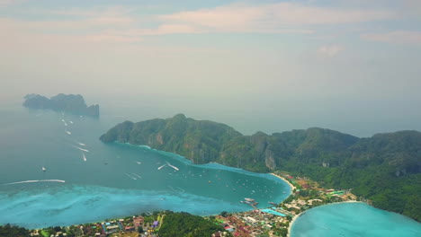 Aerial-view-of-the-tropical-island-Koh-Phi-Phi-Don