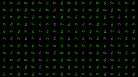 Packung-Mit-13-Looping-Weihnachtsbaum-Hintergrundanimationsmustern-In-Leuchtendem-Grün-Und-Schwarz