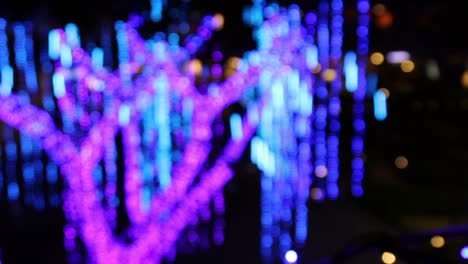Outdoor-Christmas-lights-at-night-in-Cebu-City,-Philippines,-2015
