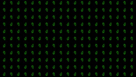 Christmas-Tree-Tiled-Background-Animation-Pattern-in-Glowing-Green-and-Black