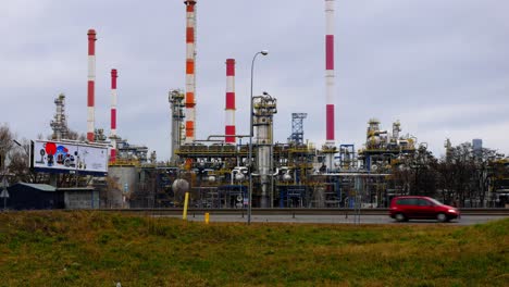 A-Refinery-In-Gdansk,-Poland