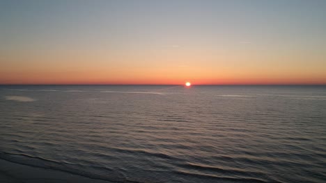View-of-the-sunset-over-the-Baltic-sea-in-Poland
