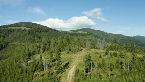 Luftbild-Der-Beskiden-Beskiden-In-Polen,-Gebirge-In-Den-Karpaten