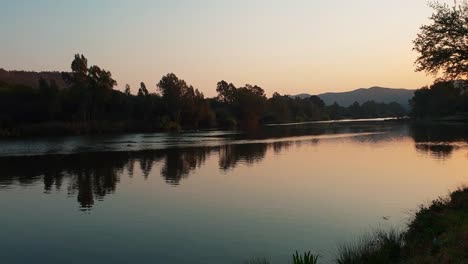 View-of-the-beautiful-Vaal-River-during-a-calm-sunset-in-South-Africa