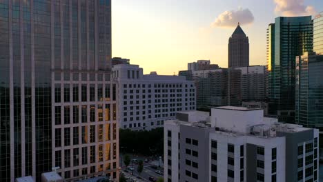 Droning-Midtown-Atlanta-at-Sunset