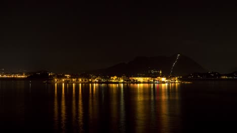 A-night-time-time-lapse-of-passing-boat-traffic-on-the-island-of-Pescatori-on-the-Italian-lake-Maggiore
