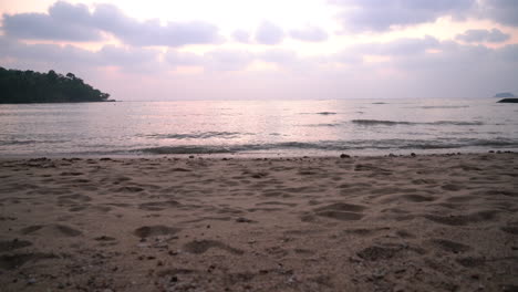 Sunset-with-empty-beach-sea-background