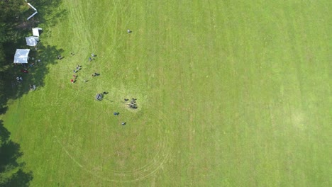 An-Aerial-View-of-a-Civil-War-Cannon-being-made-ready-to-fire-at-a-Civil-War-re-enactment