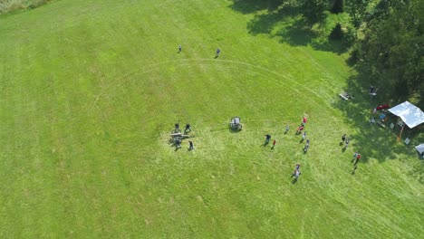 An-Aerial-View-of-a-Civil-War-Cannon-being-fired-at-a-Civil-War-re-enactment