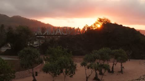 The-sign-of-Kuta-Mandalika-during-a-sunrise