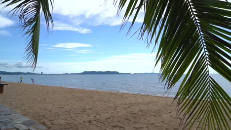 Palmeras-Y-Playa-Tropical-En-Pattaya-En-Tailandia