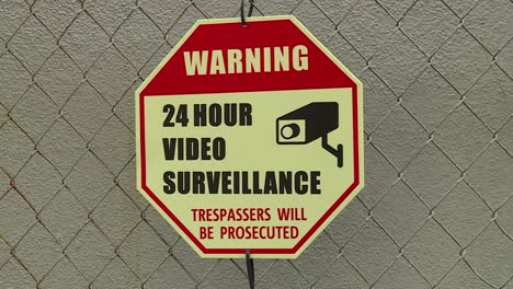 24-Stunden-Videoüberwachungszeichenwarnung