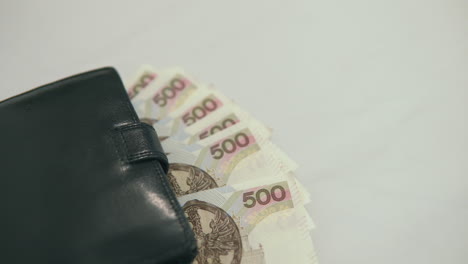500-Polnische-Zloty-Unter-Schwarzer-Brieftasche