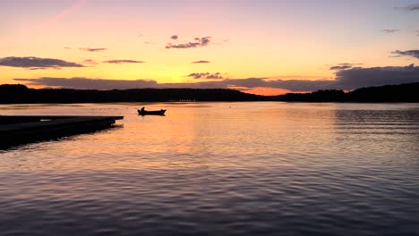 Fishermen-fishing-at-sunset-lake