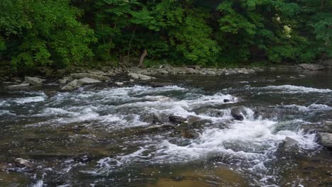 El-Agua-Fluye-Sobre-Piedras-En-Wissahickon-Creek