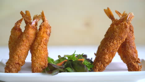 batter-fried-prawns-on-white-plate
