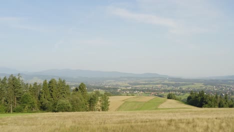 A-Stunning-View-In-Poland-With-Meadow-Mountains-Background---Wide-View