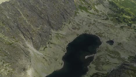 Aerial-View-of-Mountain-Lake-Near-Krivan-in-Slovakia