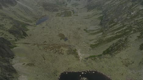 Breathtaking-Scenery-of-Mountain-Range-Near-at-Skok-Waterfall-and-Hruby-Vrch-High-Tatras-in-Slovakia---Aerial-shot