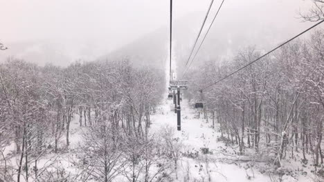 Cable-or-Ski-lift-in-Niseko-Ski-Resort,-Hokkaido,-Japan