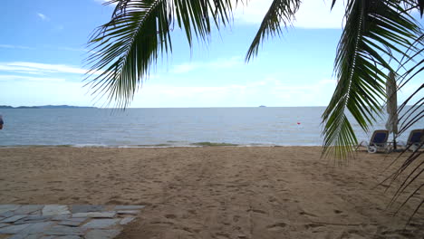 Palmen-Und-Tropischer-Strand-In-Pattaya-In-Thailand