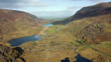 Stunning-aerial-footage,-The-Gap-of-Dunloe,-Co-Kerry,-Ireland