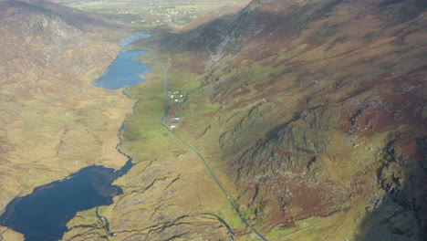 Stunning-aerial-footage,-The-Gap-of-Dunloe,-Co-Kerry,-Ireland