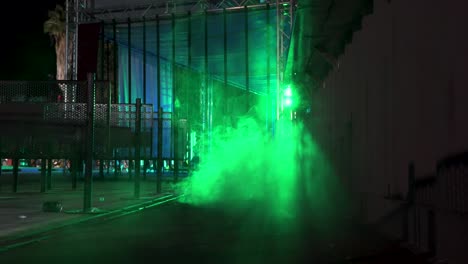 Spooky-green-smoke-in-the-street-in-Halloween-party