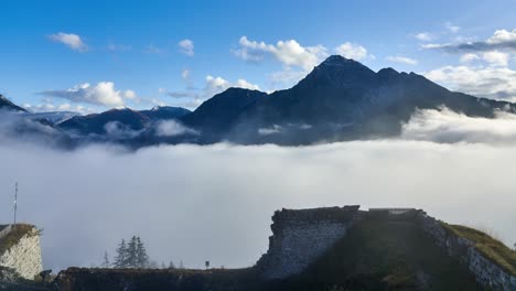 Zeitraffer-Der-Wolkeninversion-In-Den-Bergen-Der-Alpen-Bei-Reutte-In-Österreich