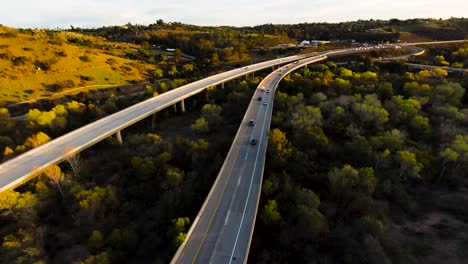 Aerial-view-of-the-freeway-near-san-Luis-Rey-river