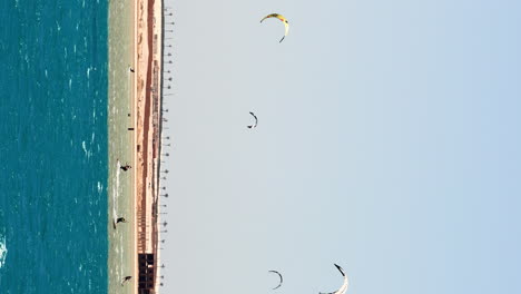 Kite-surfing-in-Hurghada,-Egypt