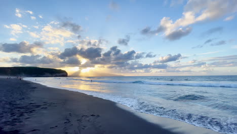 Santa-Barbara-Beach-in-Ribeira-Grande-during-Sunset-in-the-Azores