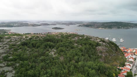 Fjallbacka,-Sweden-Heath-Cliff-Town-Wide-Drone