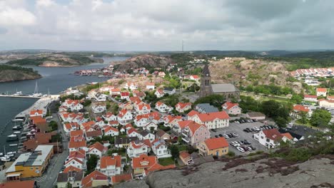 Fallbacka-Sweden-Town-Cliff-Drone