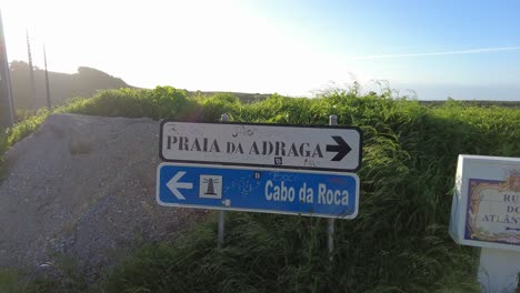 Cabo-da-Roca-and-Praia-da-Adraga-road-signs
