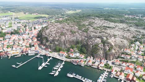 Fjällbacka-Harbor-Drone-Pan-Sweden