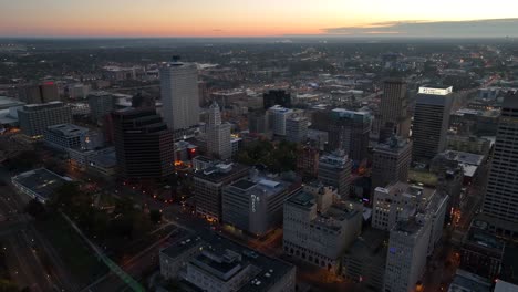 Innenstadt-Von-Memphis-Tennessee-Bei-Sonnenaufgang