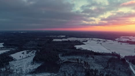 Dramatic-landscape-drone-footage-in-winter