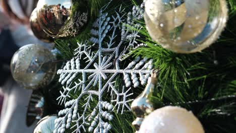 sun-shining-on-Christmas-tree-decoration