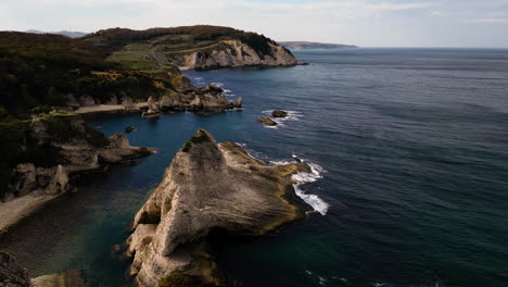 The-coastline-of-Turkey,-shot-from-a-drone