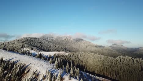 Winter-über-Dem-Wald-Mit-Wolken