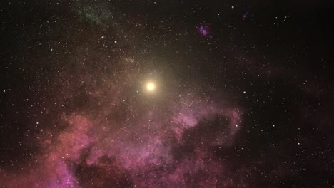 Roter-Nebel-Und-Weltraumstaub-Im-Großen-Universum