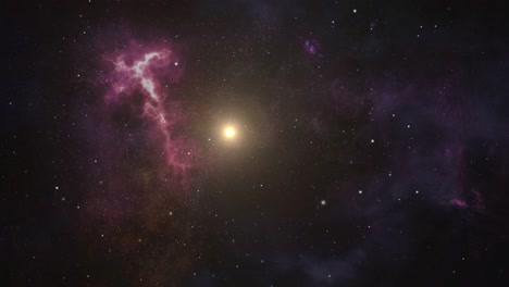 Nebulosa-Y-Estrellas-Brillantes-En-El-Universo-Oscuro