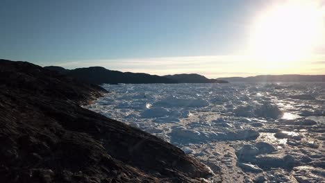 Luftaufnahme-Des-Beeindruckenden-Eisfjords-Rund-Um-Ilulissat,-Grönland
