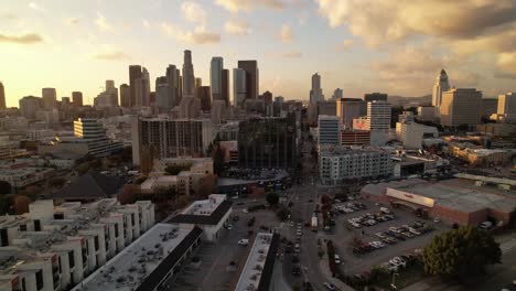 Aerial-slow-pullout-from-Los-Angeles-California-skyline
