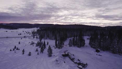 Sunset-snowy-mountain-shot-in-Colorado