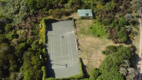 Tennis-Court-in-the-middle-of-nature-in-La-Pedrera,-Uruguay