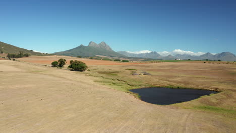 Isolated-Pond-Amidst-Wilderness-Of-Simonsberg-Nature-Reserve-Near-Wine-Region-In-Stellenbosch,-Western-Cape-Province-Of-South-Africa