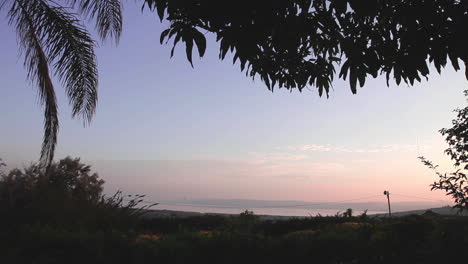 Golanhöhen-Landschaften-Landschaften-Sonnenuntergang-Zeitraffer