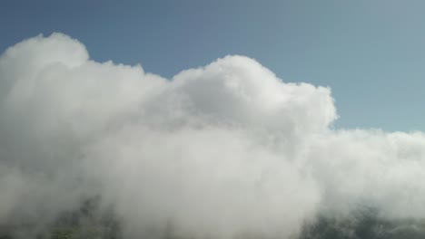 Scenic-aerial-view-of-large-white-clouds